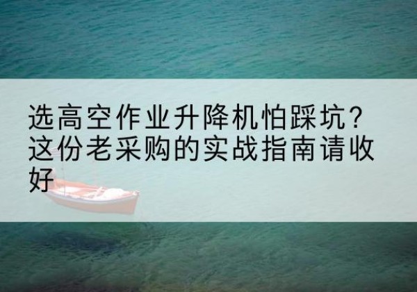 册亨高空作业升降机厂家推荐-选高空作业升降机怕踩坑？这份老采购的实战指南请收好